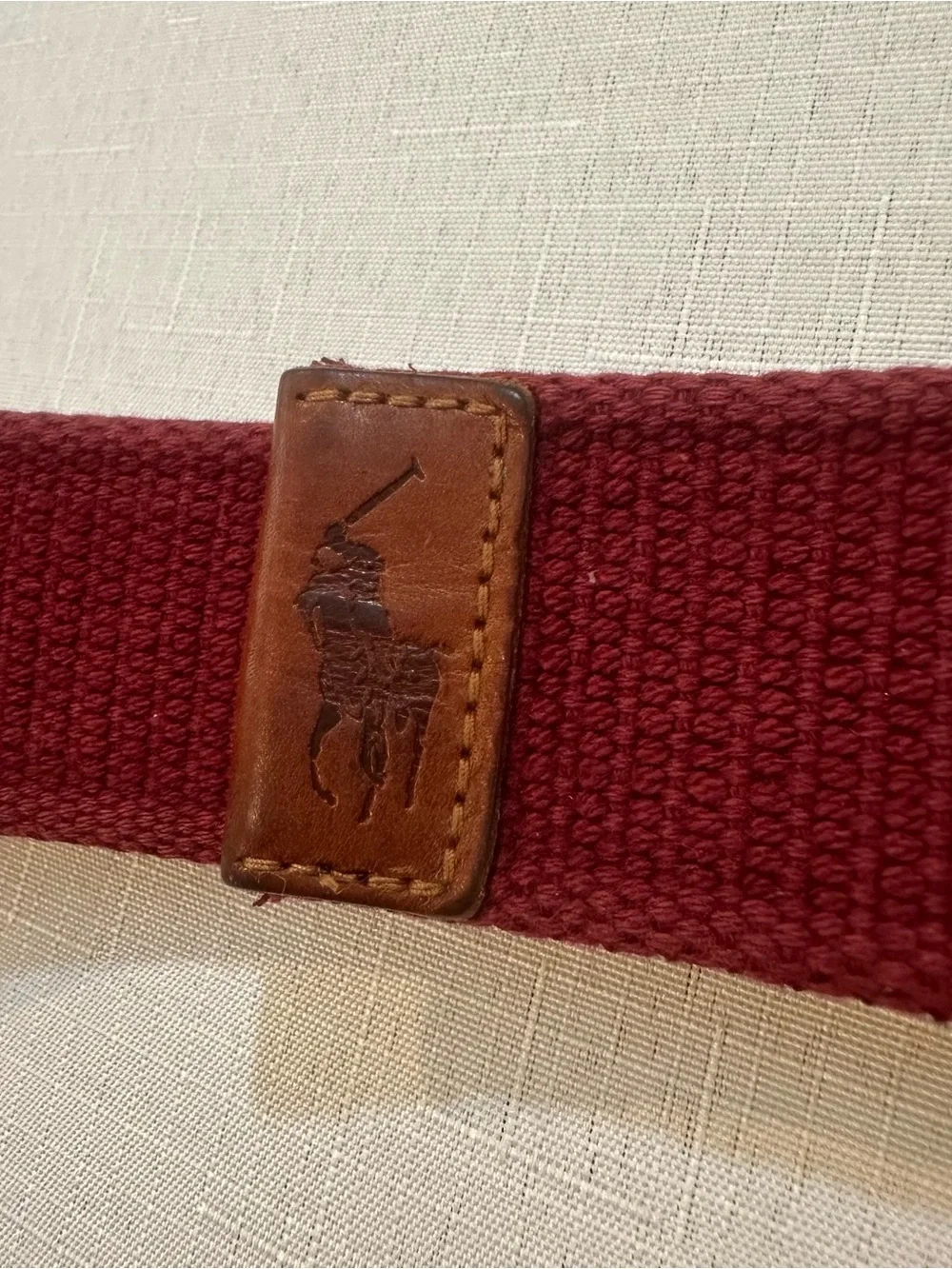 Polo Ralph Lauren Red Web D-Ring Belt One Size
